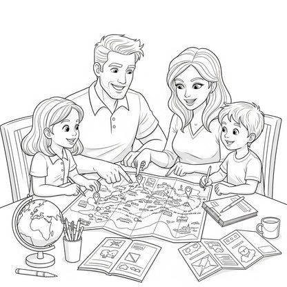 Coloring Picturee:Summer Family Advevture coloring book.(41 Pages of Fun & Memories!) INSTANT DOWNLOAD!
