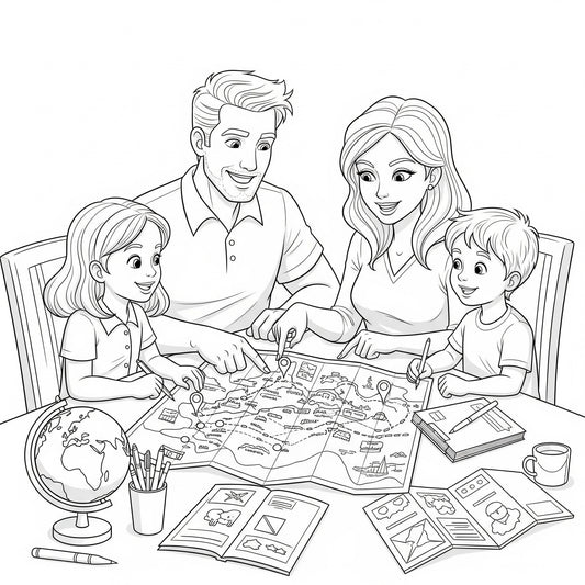 Coloring Picturee:Summer Family Advevture coloring book.(41 Pages of Fun & Memories!) INSTANT DOWNLOAD!